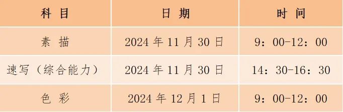 2025年美术与设计类专业统考温馨提示