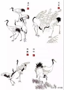 千姿百态仙鹤工笔画 仙鹤的传统工笔画法揭秘1