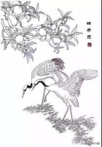 千姿百态仙鹤工笔画 仙鹤的传统工笔画法揭秘5