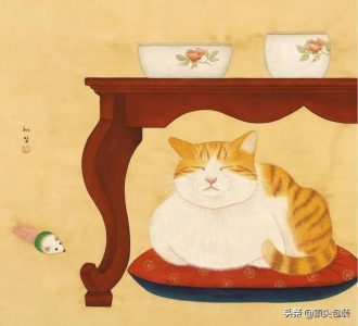 马克笔卡通呆萌猫咪插画（萌帅又可爱韩国hyejin）(13)