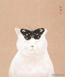 马克笔卡通呆萌猫咪插画（萌帅又可爱韩国hyejin）(37)