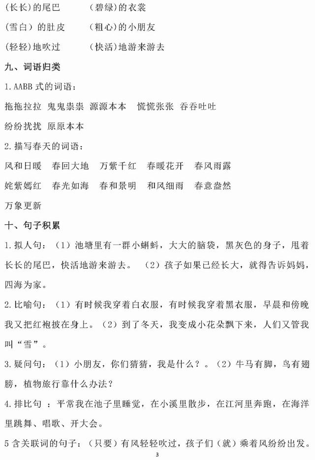 2年级上总复习语文（二年级上最全语文复习）(15)