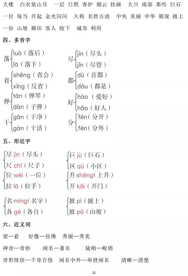 2年级上总复习语文（二年级上最全语文复习）(24)