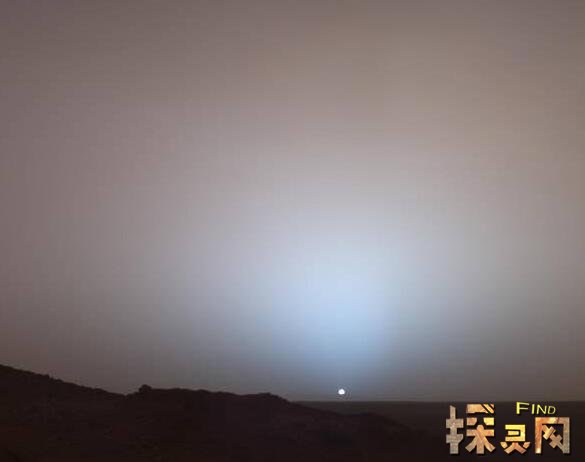 从火星上看太阳有多大，地球太阳的5/8(火星日落是蓝色的)