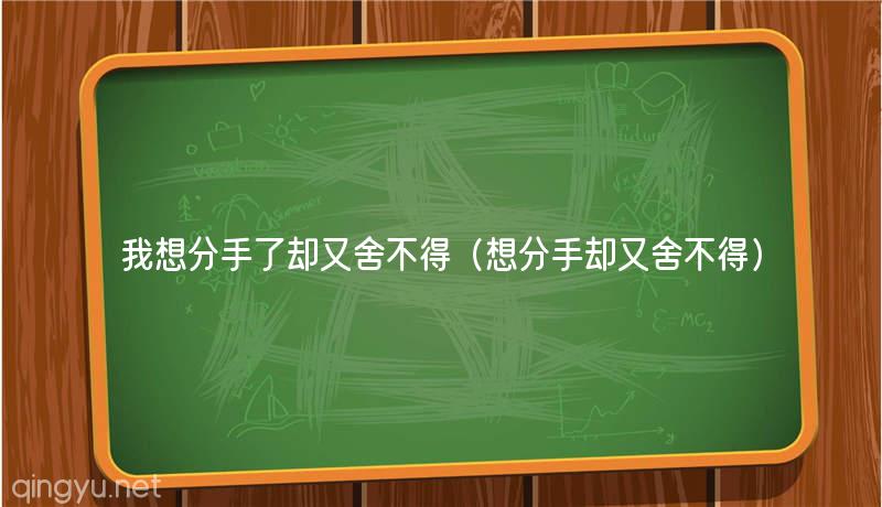 我想分手了却又舍不得（想分手却又舍不得）