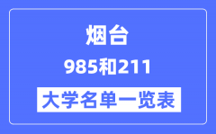 烟台有哪些大学是985和211？烟台985和211高校名单一览