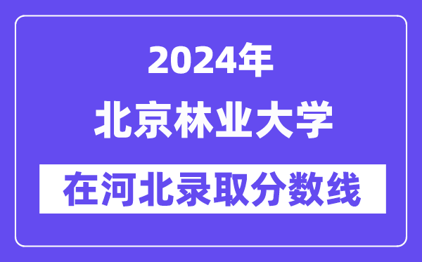 北京林业大学2024年在河北录取分数线一览表（2025年参考）