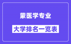 全国蒙医学专业大学排名一览表（最新排行榜）