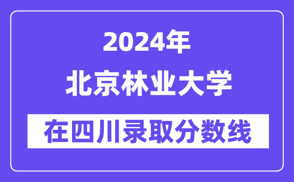 北京林业大学2024年在四川录取分数线一览表（2025年参考）