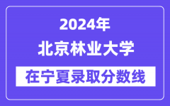 北京林业大学2024年在宁夏录取分数线一览表（2025年参考）