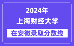 上海财经大学2024年在安徽录取分数线一览表（2025年参考）