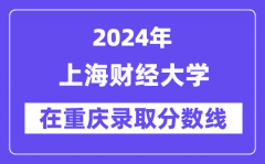 上海财经大学2024年在重庆录取分数线一览表（2025年参考）