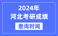 2024河北省考研成绩查询时间？河北考研成绩什么时候公布？