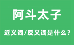 阿斗太子的近义词和反义词是什么？阿斗太子是什么意思?