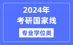 2024年考研国家线（专业学位类）