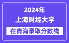 上海财经大学2024年在青海录取分数线一览表（2025年参考）