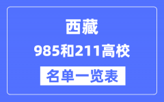 西藏有哪些大学是985和211？西藏985和211高校名单一览表