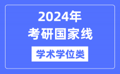 2024年考研国家线（学术学位类）