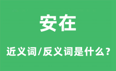 安在的近义词和反义词是什么？安在是什么意思?