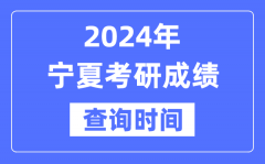 2024宁夏考研成绩查询时间？宁夏考研成绩什么时候公布？