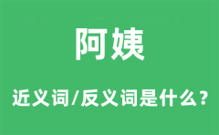 阿姨的近义词和反义词是什么？阿姨是什么意思?