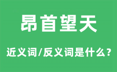 昂首望天的近义词和反义词是什么？昂首望天是什么意思?