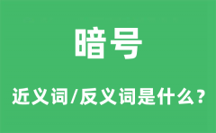 暗号的近义词和反义词是什么？暗号是什么意思?